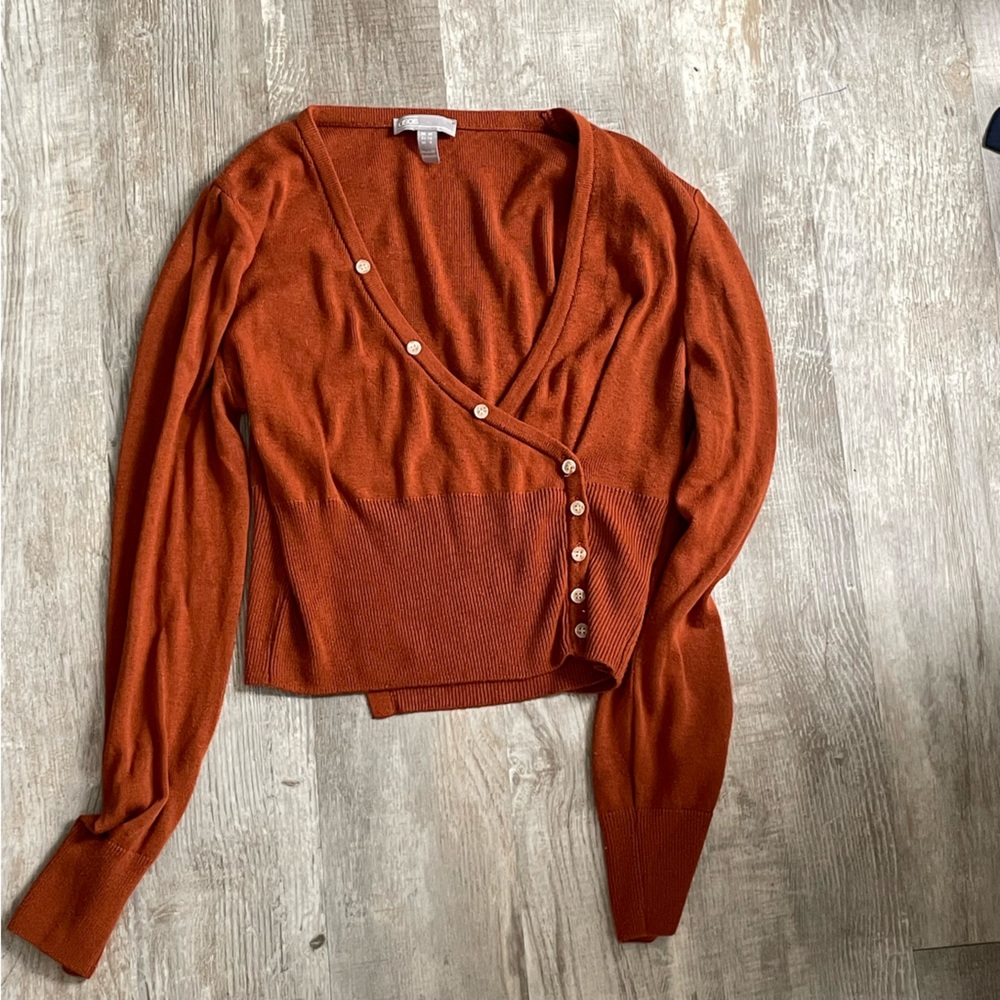 ASOS Cross over rust colored sweater